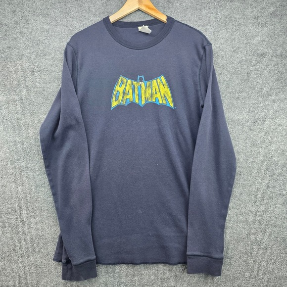 DC Comics Originals Other - DC Comics Originals Batman Navy Blue Thermal Waffle Knit Long Sleeve Shirt s06